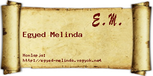 Egyed Melinda névjegykártya